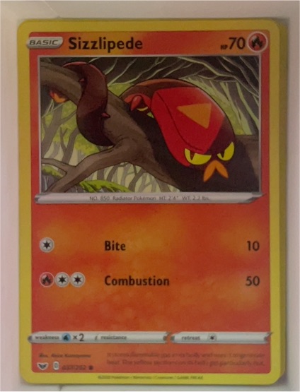 2020 Pokémon Sword & Shield #37 Sizzlipede — front