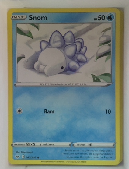 2020 Pokemon Sword & Shield #063 Snom — front