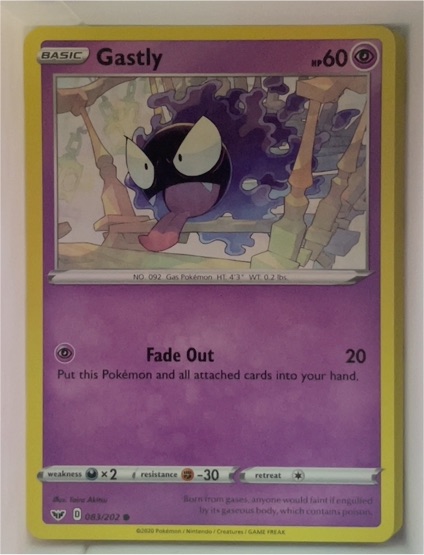 2020 Pokémon Sword & Shield #083 Gastly — front