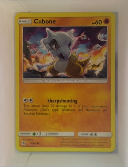 2019 Pokémon Hidden Fates #37 Cubone — front