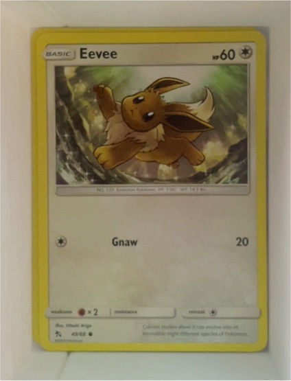2019 Pokemon Hidden Fates #49 Eevee — front