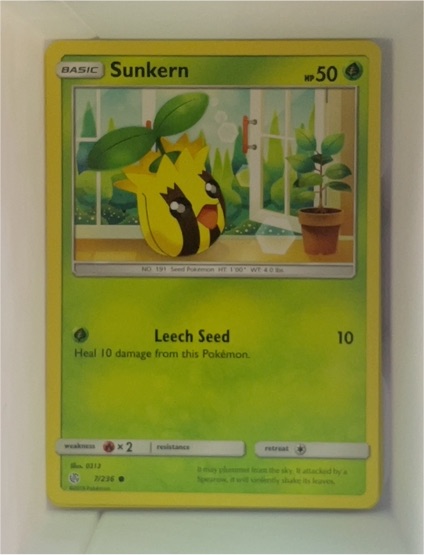2019 Pokémon Sun & Moon Cosmic Eclipse #7 Sunkern — front