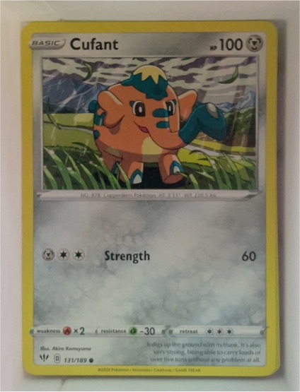 2020 Pokémon Darkness Ablaze #131 Cufant — front
