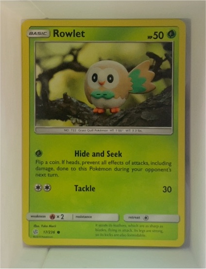 2019 Sun & Moon Cosmic Eclipse #17 Rowlet — front