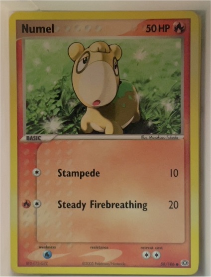 2005 EX Emerald #58 Numel — front