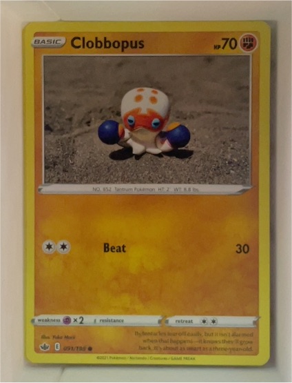 2021 Pokémon Sword & Shield Chilling Reign #091 Clobbopus — front