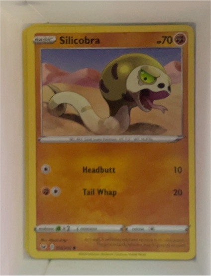 2020 Pokemon Sword & Shield #108 Silicobra — front
