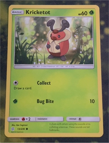 2019 Sun & Moon Cosmic Eclipse #13 Kricketot — front