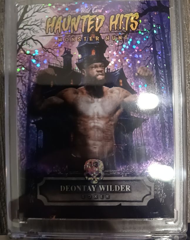 2025 Wild Card Haunted Hits Monster Hunt #d Deontay Wilder — front
