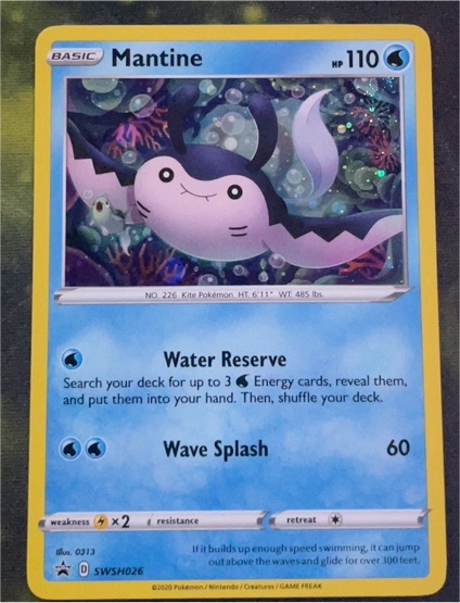 2020 Pokémon SWSH026 Mantine — front
