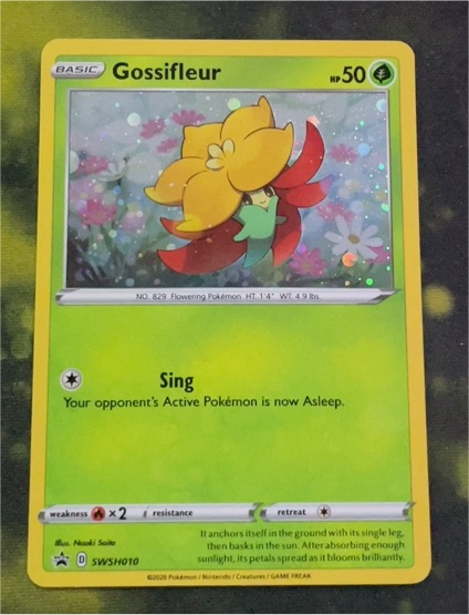 2020 Pokémon TCG SWSH010 Gossifleur — front