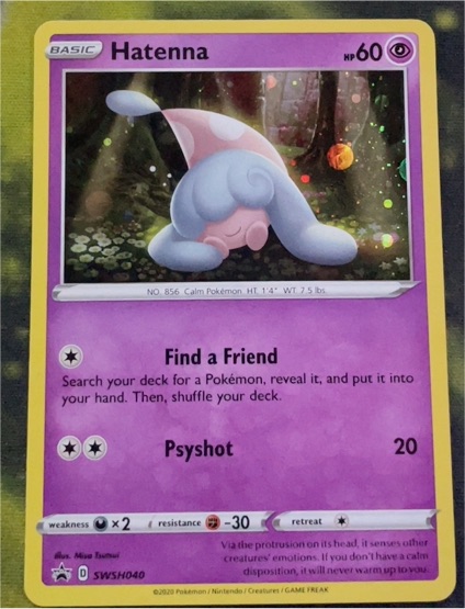 2020 Pokémon SWSH040 Hatenna — front