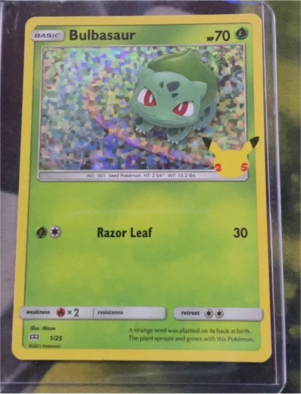 2021 Pokémon McDonald's 25th Anniversary Promo #1 Bulbasaur — front