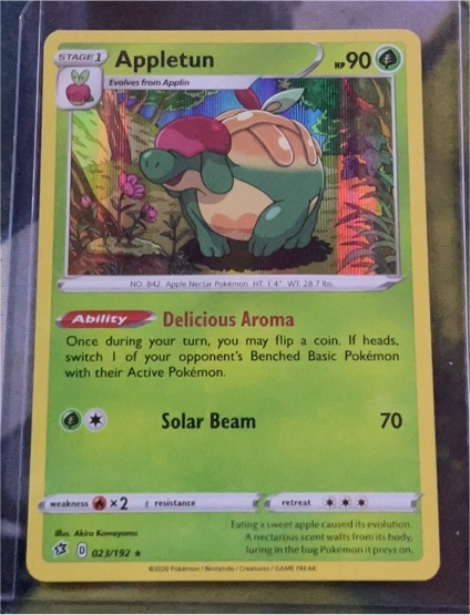 2020 Pokémon SWSH02: Rebel Clash #023 Appletun — front