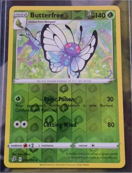 2020 Pokémon Sword & Shield Rebel Clash #003 Butterfree — front