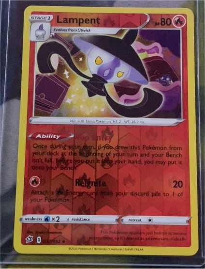 2020 Pokémon SWSH02: Rebel Clash #032 Lampent — front