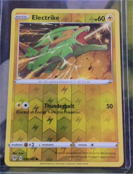 2020 Pokémon Darkness Ablaze #058 Electrike — front