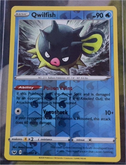 2020 Pokémon SWSH01: Sword & Shield Base Set #051 Qwilfish — front