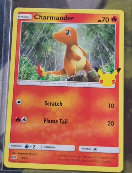 2021 McDonald's 25th Anniversary Promo #9 Charmander — front