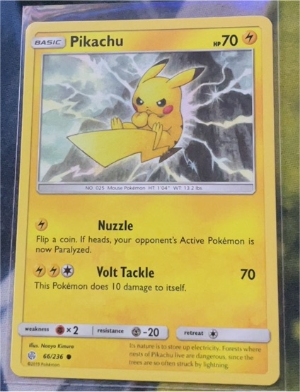 2019 Pokemon Sun & Moon Cosmic Eclipse #66 Pikachu — front