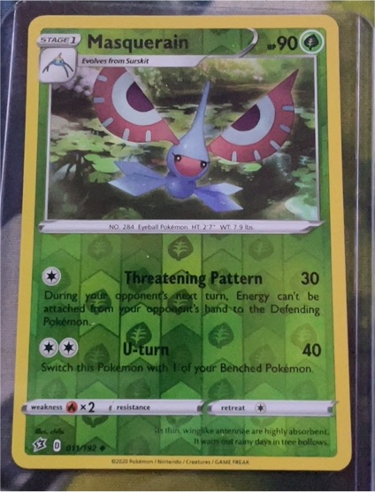 2020 Pokemon Rebel Clash #011 Masquerain — front