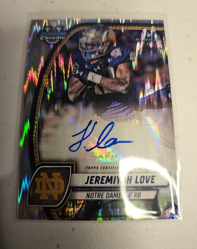 2024 Bowman Chrome University #PA-JLO Jeremiyah Love — front