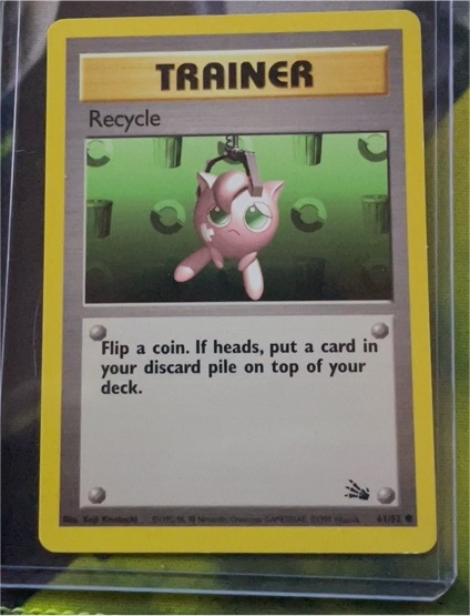 1999 Pokémon Fossil #61 Recycle — front