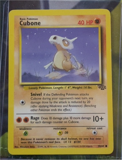 1995 Pokémon Jungle #50 Cubone — front