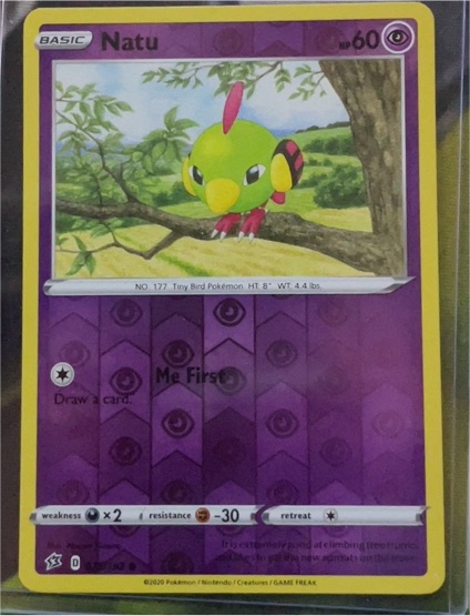 2020 Pokémon Sword & Shield Rebel Clash #76 Natu — front