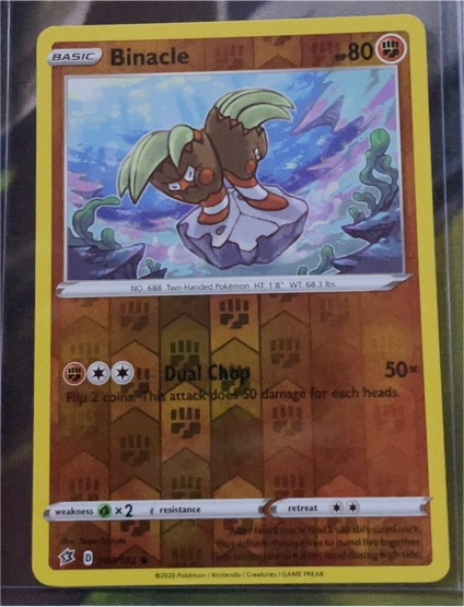 2020 Pokemon SWSH02 Rebel Clash #103 Binacle — front