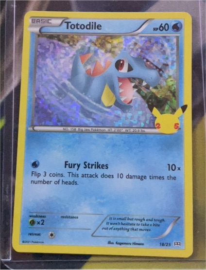 2021 Pokemon McDonald's 25th Anniversary #18 Totodile — front