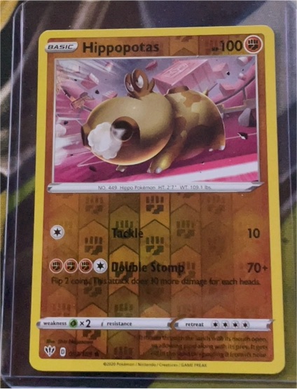 2020 Pokemon Darkness Ablaze #093 Hippopotas — front