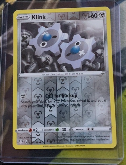 2020 Pokémon Darkness Ablaze #125 Klink — front