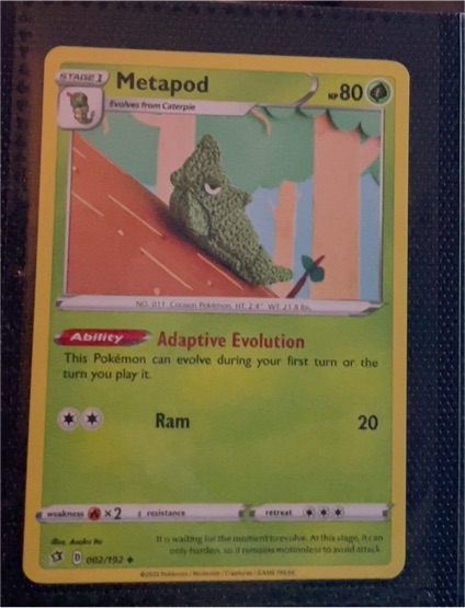 2020 Pokémon Rebel Clash #002 Metapod — front