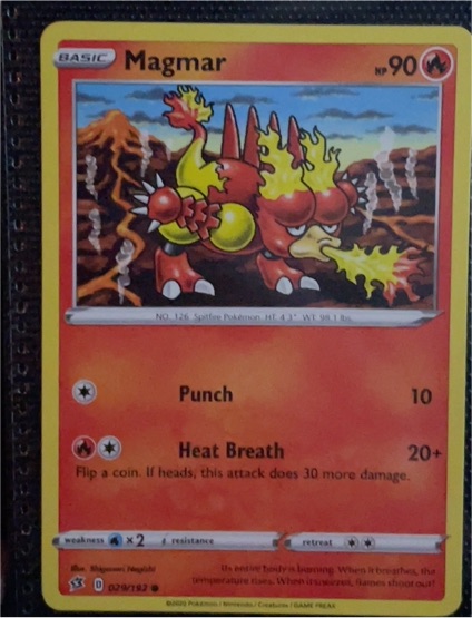 2020 Pokémon SWSH02 Rebel Clash #29 Magmar — front