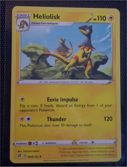 2020 Pokémon Rebel Clash #64 Heliolisk — front