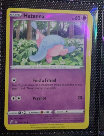 2020 Pokémon SWSH02: Rebel Clash #83 Hatenna — front