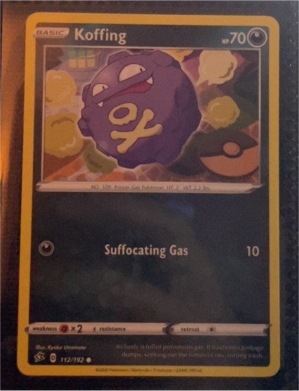 2020 Pokémon Sword & Shield Rebel Clash #112 Koffing — front