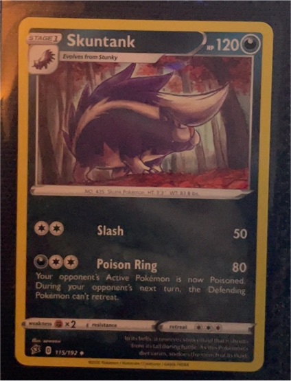 2020 Pokémon Rebel Clash #115 Skuntank — front