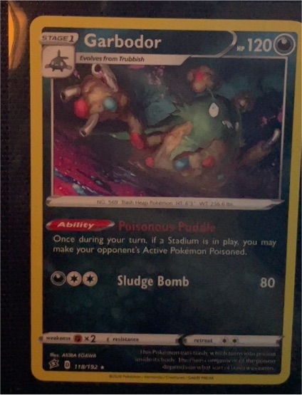 2020 Pokémon SWSH02: Rebel Clash #118 Garbodor — front