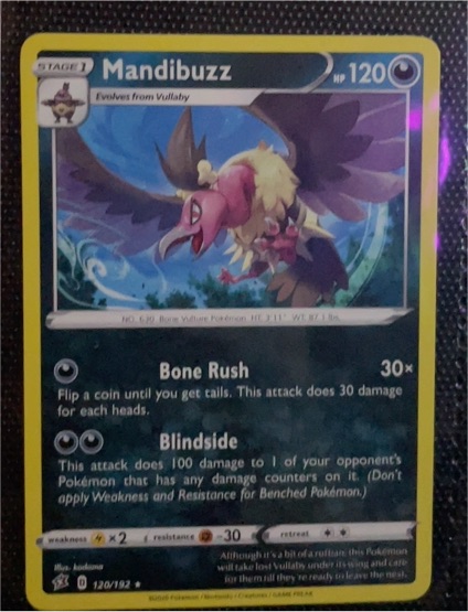 2020 Pokémon Rebel Clash #120 Mandibuzz — front