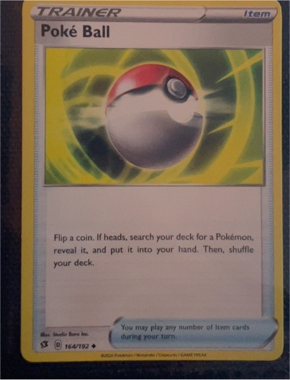 2020 Pokémon Sword & Shield Rebel Clash #164 Poké Ball — front