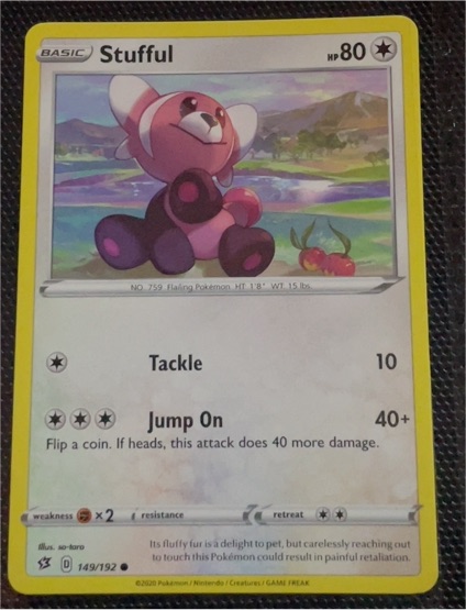 2020 Pokemon Rebel Clash #149 Stufful — front