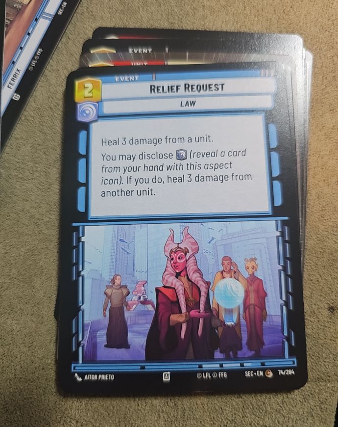 Star Wars Unlimited Secrets of Power #74 Relief Request — front
