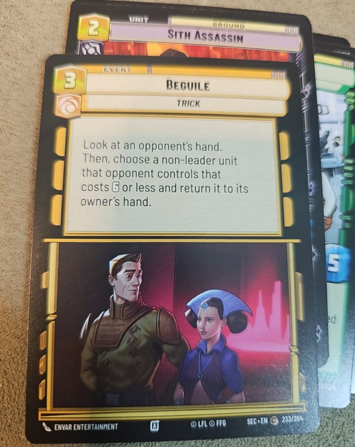 Star Wars Unlimited Secrets of Power #233 Beguile — front