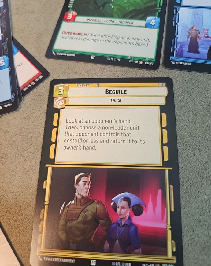 Star Wars Unlimited Secrets of Power #233 Beguile — front