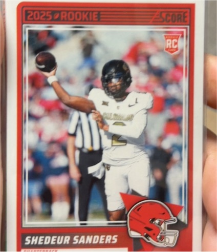 2025 Score #15 Shedeur Sanders — front