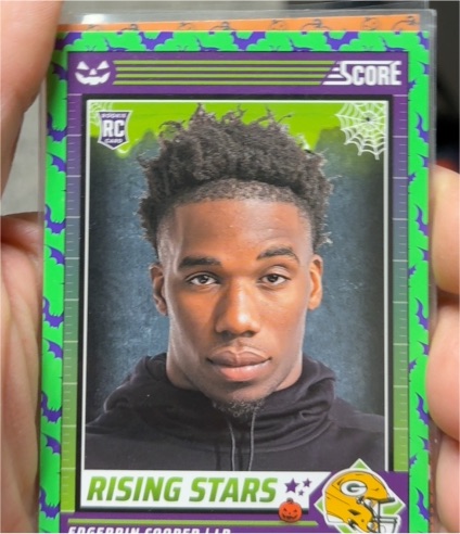 2024 Score-A-Treat #18 Edgerrin Cooper Rising Stars Orange Pumpkin — front