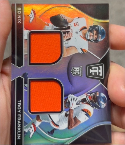 2024 Panini Totally Certified #RDS-DEN Bo Nix & Troy Franklin — front