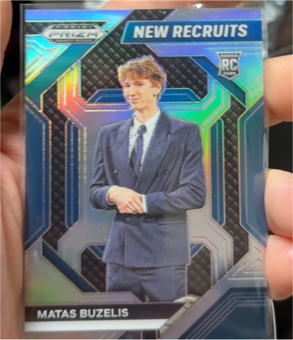 2024 Panini Prizm Draft Picks #23 Matas Buzelis New Recruits Silver Prizm Rookie — front